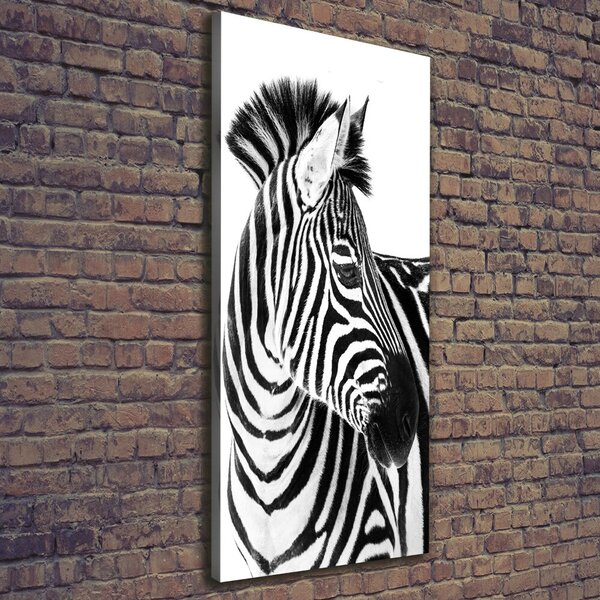 Vertikální Foto obraz na plátně Zebra na sněhu ocv-121577688