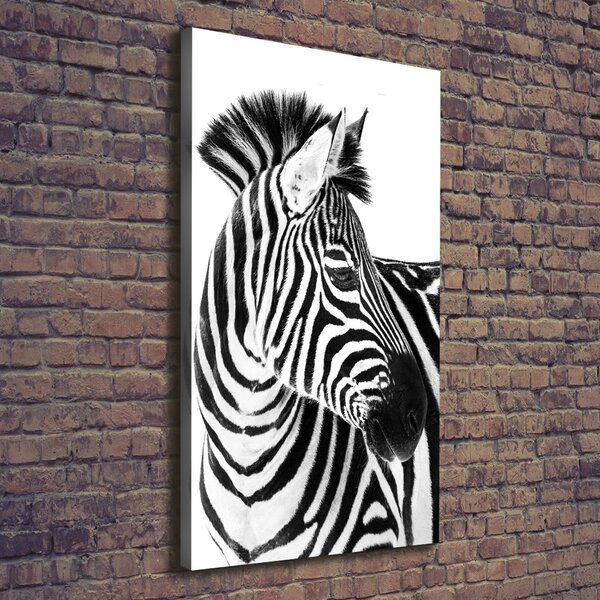Vertikální Foto obraz na plátně Zebra na sněhu ocv-121577688