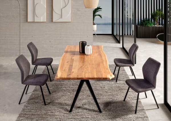Jídelní stůl s deskou z akácie 100x200 cm Mudri – MOME