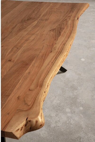 Jídelní stůl s deskou z akácie 100x200 cm Mudri – MOME