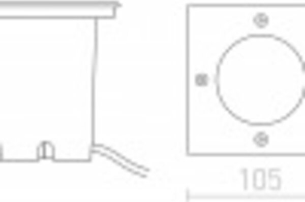 RED - DESIGN RENDL RENDL RIZZ SQ 105 nerez 230V LED 3W 96° IP65 3000K R10436