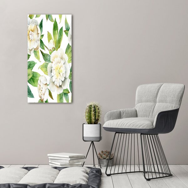 Vertikální Moderní obraz canvas na rámu Pivoňka ocv-121809062