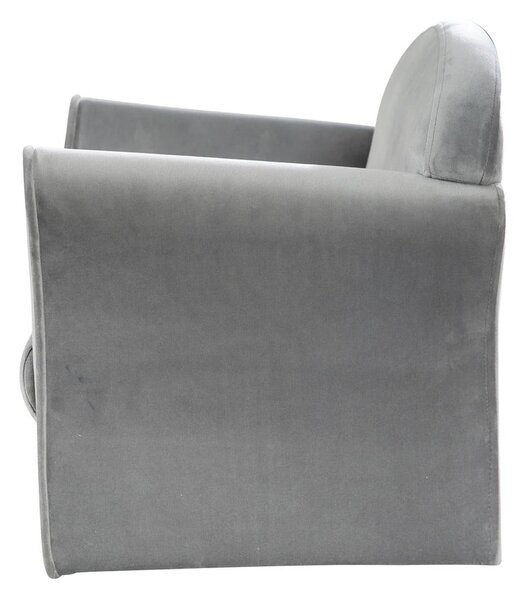 Světle šedé sametové dětské křesílko Lil Sofa – Roba