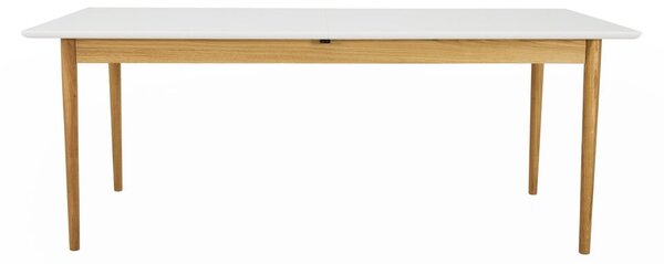 Rozkládací jídelní stůl s bílou deskou 90x195 cm Skagen – Tenzo