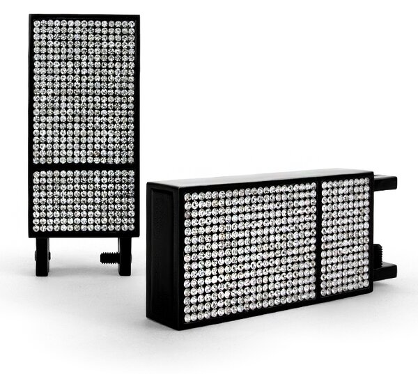 Kovovégarnýže.cz Garnýže Square line modern royal diamond černá matná Varianta jednořadá nebo dvouřadá: Jednořadá, Délka: 0-100cm, Uchycení látky: jezdec+šnekový háček