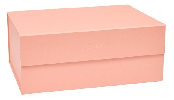 Světle růžový kartonový úložný box s víkem 33x25x15 cm Hako – OYOY Living Design