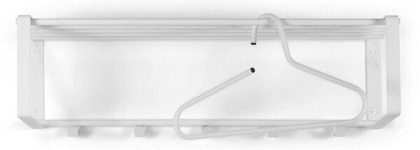 Bílý kovový nástěnný věšák s poličkou 70 cm Rex – Spinder Design
