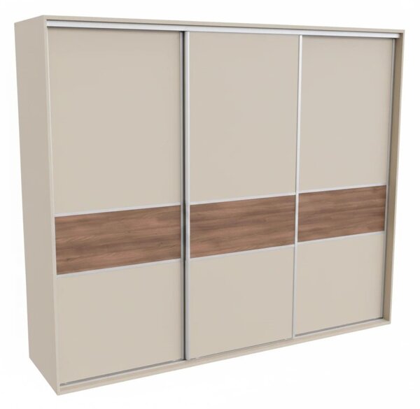 Šatní skříň FLEXI 3 s dělenými dveřmi LTD Kašmír, Šířka: 240 cm, Výška: 220 cm