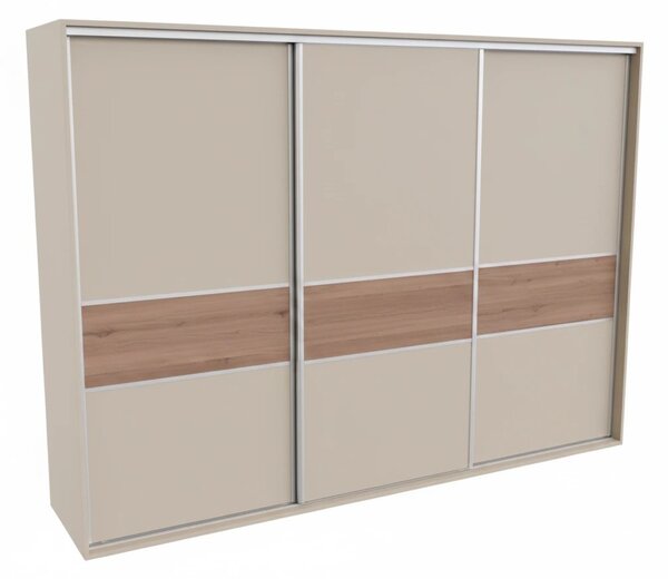 Šatní skříň FLEXI 3 s dělenými dveřmi LTD Kašmír, Šířka: 280 cm, Výška: 220 cm