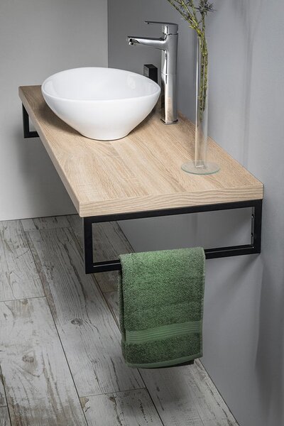 Aqualine Aqualine, VEGA deska pod umyvadlo 62,5x45cm, dub platin, VG765