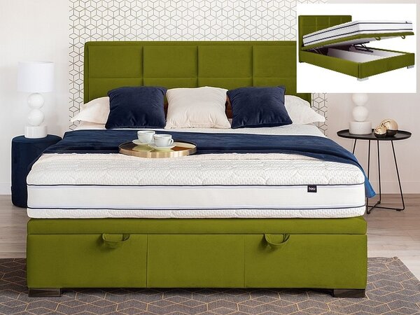 SIGNAL SIG Čalouněná postel MAISON velvet zelená 160x200