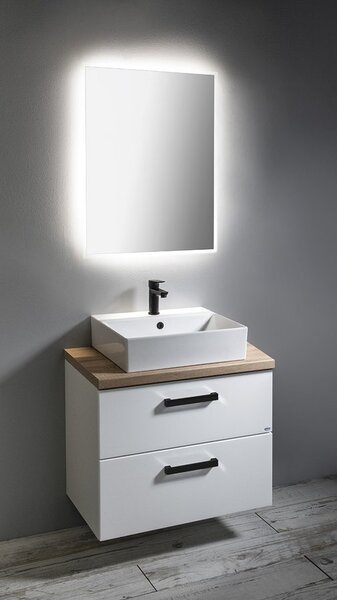 Aqualine Aqualine, VEGA deska pod umyvadlo 62,5x45cm, dub platin, VG765
