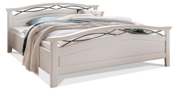 Masivní bílá postel z borovice Morana 180x200 F0-AGK01460