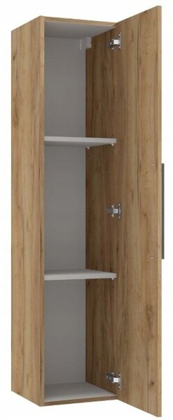Závěsná koupelnová skříňka sloupek Zlatý Dub Craft 140 Cm PINIA