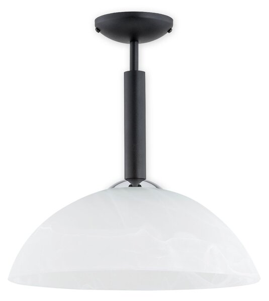 Přisazené svítidlo Lemir O2921 W1 CZA + CH Lava1 černá matná + chrom