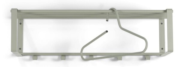 Šedozelený kovový nástěnný věšák s poličkou 70 cm Rex – Spinder Design