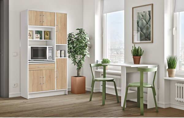 Rozkládací jídelní stůl s bílou deskou 76x28 cm Papillon – TemaHome
