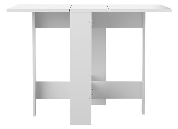 Rozkládací jídelní stůl s bílou deskou 76x28 cm Papillon – TemaHome