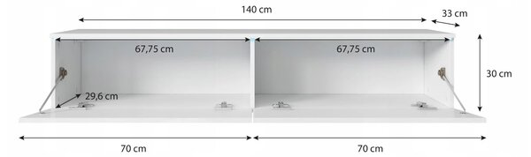 TV stolek CERIEE 140 - beton