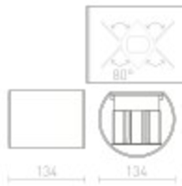 RED - DESIGN RENDL RENDL TITO R DIMM nástěnná černá 230V LED 2x3W IP65 3000K R13737
