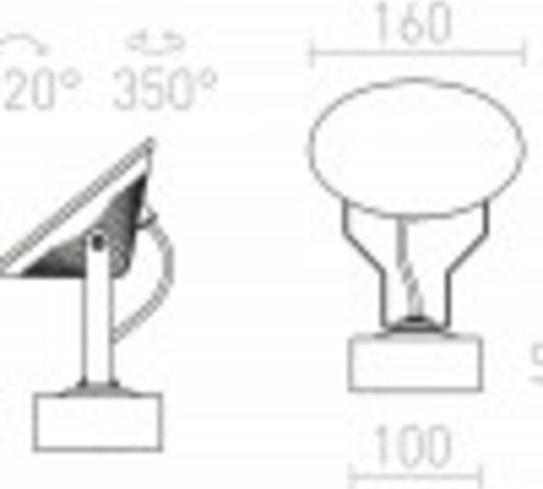 RED - DESIGN RENDL RENDL FOX venkovní reflektor antracitová 230V LED 9W 120° IP65 3000K R11753