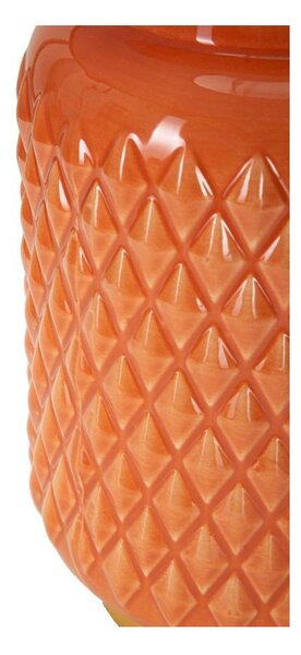 Oranžová keramická stolní lampa s textilním stínidlem (výška 44 cm) – Mauro Ferretti