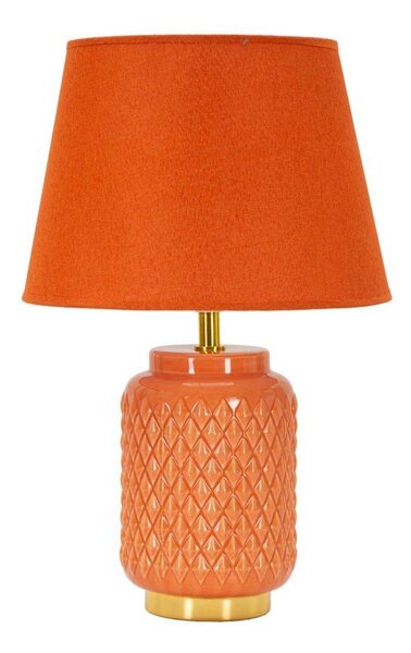 Oranžová keramická stolní lampa s textilním stínidlem (výška 44 cm) – Mauro Ferretti