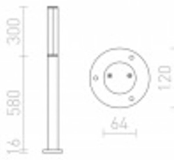 RED - DESIGN RENDL RENDL VADIS 90 stojanová antracitová 230V LED 8W IP54 3000K R10548