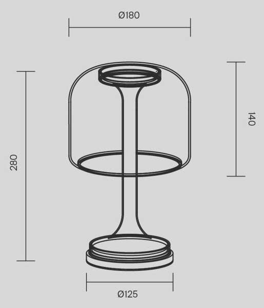 MAYTONI Stolní lampa Spirito 3000K 13W MOD286TL-L8B3K