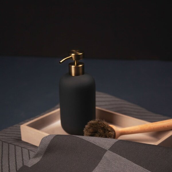 Antracitový keramický dávkovač mýdla 200 ml Lotus – Mette Ditmer Denmark