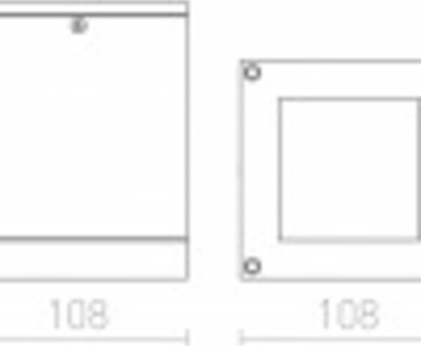 RED - DESIGN RENDL RENDL QUADRA M stropní stříbrnošedá 230V E27 75W IP54 R10386