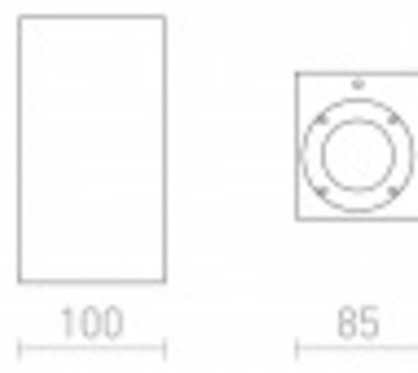 RED - DESIGN RENDL RENDL KANE II nástěnná beton/dekor tmavý granit 230V LED GU10 5W IP65 R13794