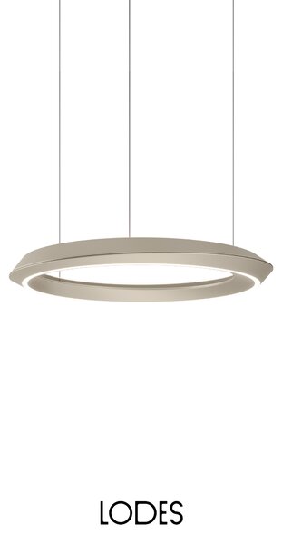 Lodes Závěsné LED svítidlo TIDAL, 33W, ø 60 cm, CRI90 Barva: Bílá + bílá montura, Teplota světla: 2700K - teplá bílá, Stmívání, řízení: TRIAC (lze použít i bez stmívání)