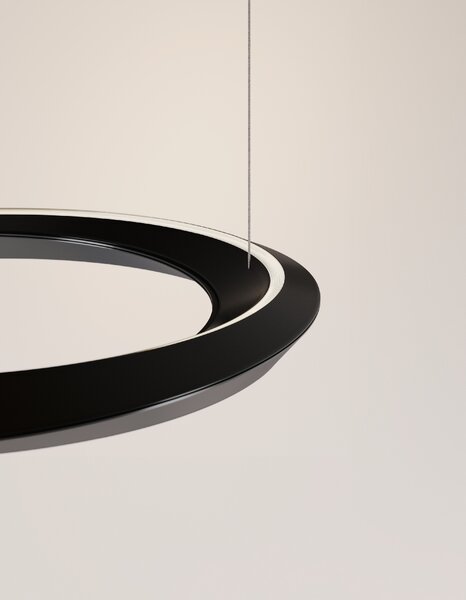 Lodes Závěsné LED svítidlo TIDAL, 33W, ø 60 cm, CRI90 Barva: Bílá + bílá montura, Teplota světla: 2700K - teplá bílá, Stmívání, řízení: TRIAC (lze použít i bez stmívání)