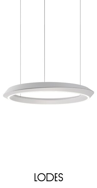 Lodes Závěsné LED svítidlo TIDAL, 33W, ø 60 cm, CRI90 Barva: Bílá + bílá montura, Teplota světla: 2700K - teplá bílá, Stmívání, řízení: TRIAC (lze použít i bez stmívání)