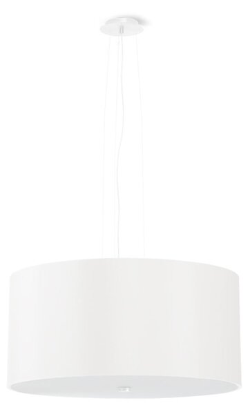 Bílé závěsné svítidlo s textilním stínidlem ø 50 cm Volta – Nice Lamps