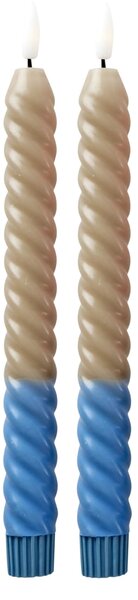 LED svíčka Twisted Sand – set 2 ks