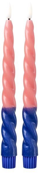 LED svíčka Twisted Coral – set 2 ks