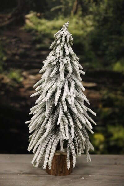 Bílý zasněžený stromeček 45cm
