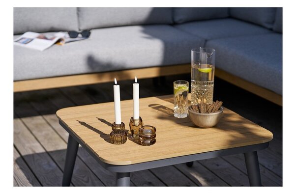 Šedý čalouněný zahradní lounge set pro 4 Comillas – House Nordic