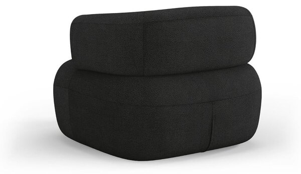 Černé křeslo z textilie bouclé Jenny – Micadoni Home