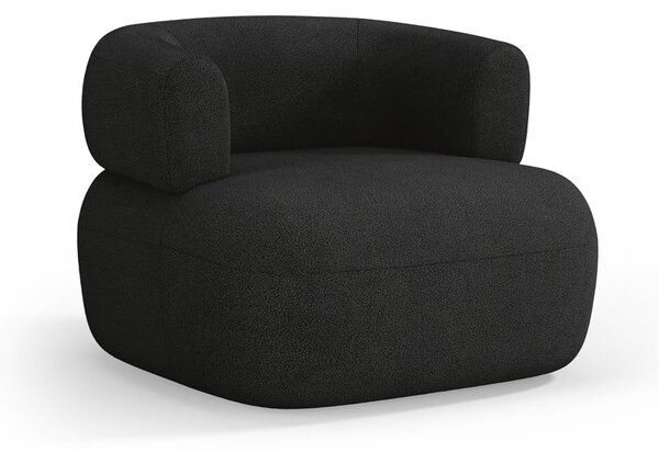 Černé křeslo z textilie bouclé Jenny – Micadoni Home