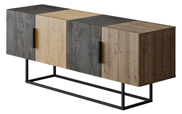 TV stolek v dekoru dubu v hnědo-přírodní barvě 140x55 cm Titan – Marckeric