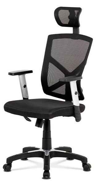 Kancelářská židle KA-H104 BK látka a síťovina černá, doprodej poslední 1 kus