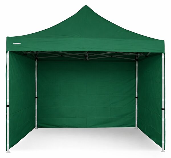 Nůžkový párty stan 3x3 m ALU Premium – 4 plné bočnice barva Šedá