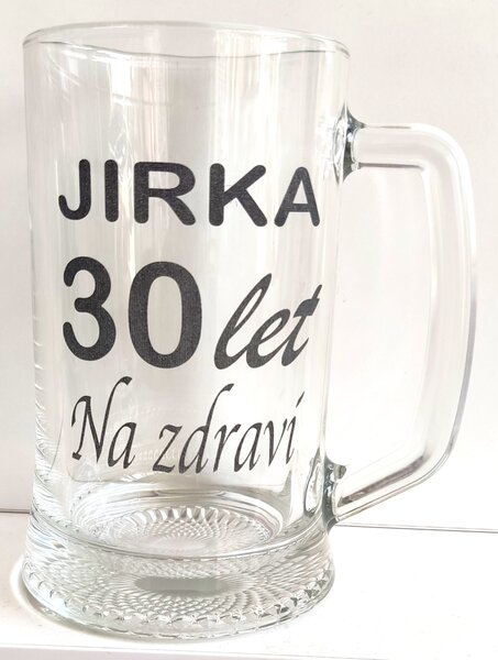 Pivní půllitr varianta: - gravír na jedné straně