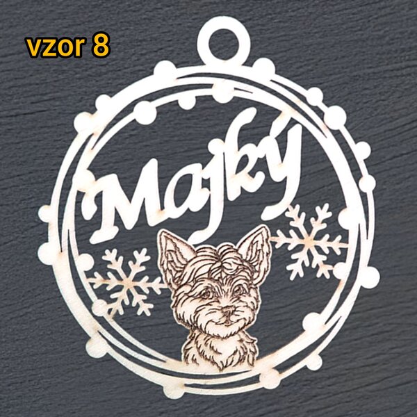 Vánoční ozdoby se jménem