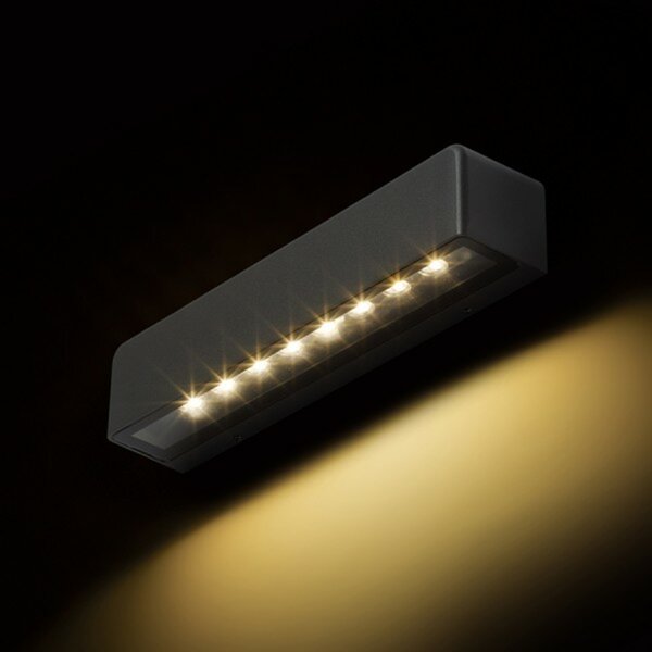 RED - DESIGN RENDL RENDL SAMPO nástěnná antracitová 230V LED 9W IP65 3000K R13619