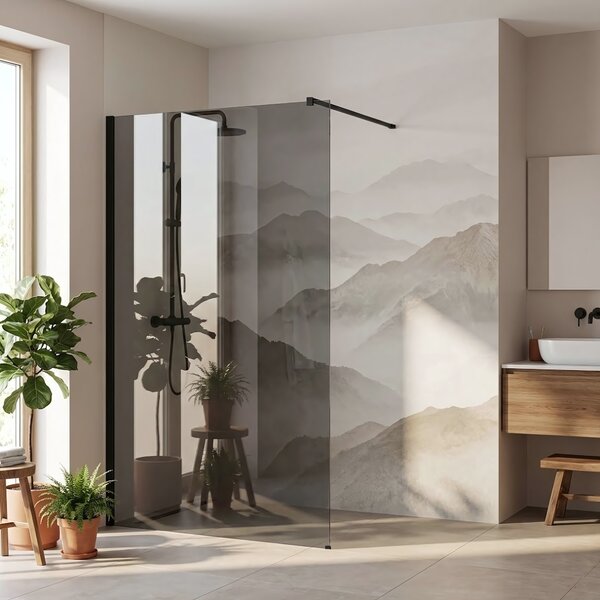 Sprchová zástěna Rea Flexi Grey / Black 120