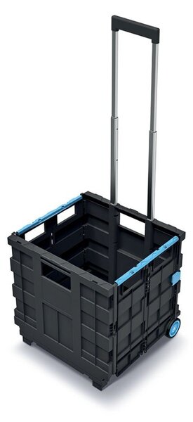Prosperplast Skládací přepravka na kolečkách CARTITT 39,6 x 37 x 100,8 cm černo-modrá